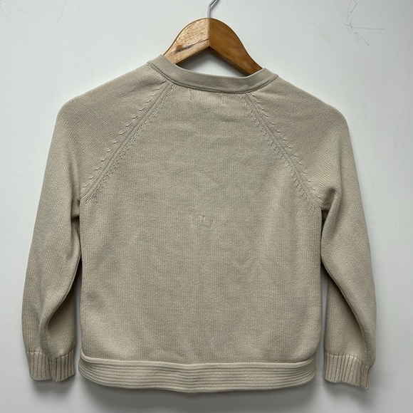 BANANA REPUBLIC finely knitted beige sweater, with hidden buttons size S - Picture 5 of 8